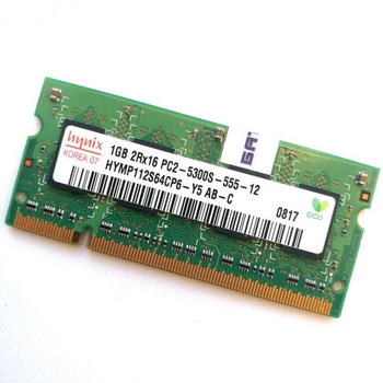 Оперативная память для ноутбука Hynix SODIMM DDR2 1Gb 667MHz 5300S CL5 (HYMP112S64CP6-Y5 AB-C) Б/У