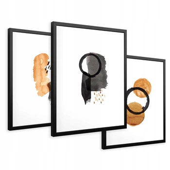 Модульна картина 3в1, Японська абстракція Printedwall, 43 х 99 см (0046)