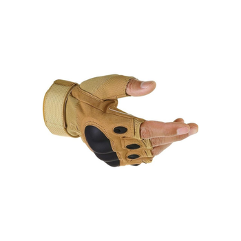 Тактичні рукавиці безпалі з пластиковими вставками XXL