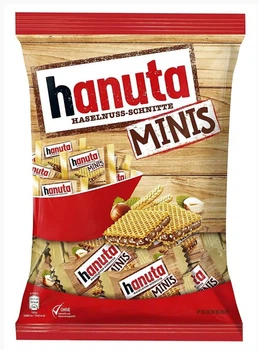 Вафлі Ferrero Hanuta haselnuss-schnitte minis горіхово-шоколадним кремом 200 г