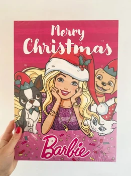 Адвент календарь Barbie Merry Christmas Advent Calendar 24 молочных шоколада до обратного отсчета до Рождества 75g