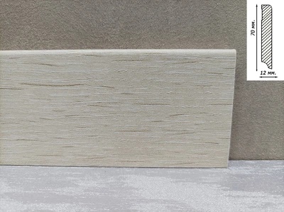 Плінтус Luciano до LVT/SPC 2400x70x12 Бежевий PVC132