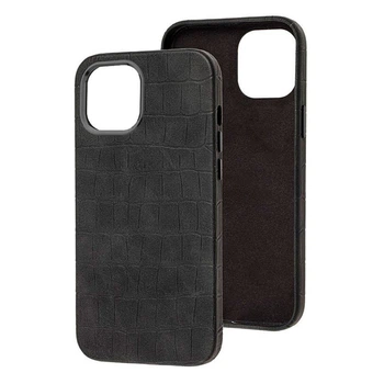 Чохол Leather Croc Case для Apple Iphone 14 Pro (6.1") Black 62154