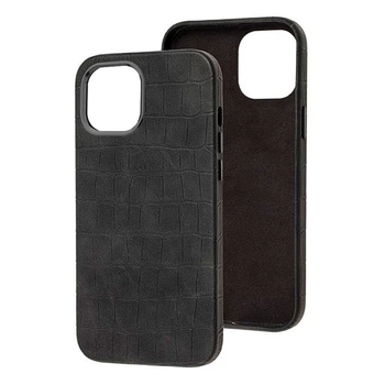 Чохол Leather Croc Case для Apple Iphone 14 Pro Max (6.1") Black 62118