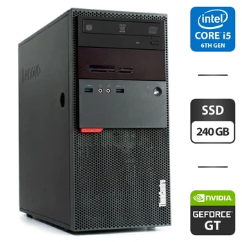 Компьютер Lenovo ThinkCentre M900 Tower / Core i5-6500 (4 ядра по 3.2-3.6GHz) / 8GB DDR4 / 240GB SSD / GeForce GT 720, 1 GB DDR3, 64bit / DVD-ROM / DispalyPort б/у