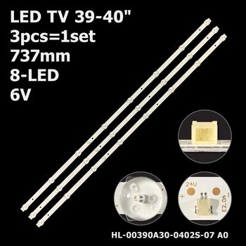 LED підсвітка TV 39-40" 737mm 8-led 6V HL-00390A30-0402S-07 A0 40DM6600 CX400DLEDM 3pcs=1set