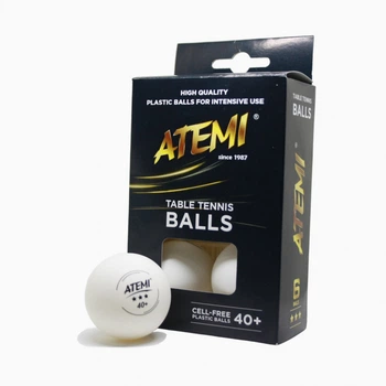 Набор мячей для настольного тенниса Atemi table tennis balls белый