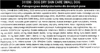 Sucha karma dla psów Royal Canin Vet S na problemy skórne 2 kg (3182550940320)