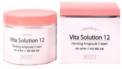 Крем ампульний Jigott Vita Solution 12 Firming Ampoule Cream з вітаміном А для омолодження та підвищення пружності шкіри обличчя, 100 мл