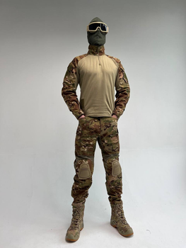 Військова тактична форма комплект одягу G3 з захисними накладками Ріп-стоп Мультикам XXXL