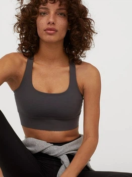 Топ жіночий спортивний H&M сірий М 0851774
