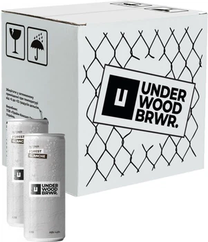 Упаковка пива Underwood Brewery FOREST BLANCHE світле нефільтроване 4.6% 0.33 л х 6 шт. (4820224360447)