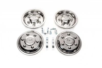 Колпаки из нержавейки Эксклюзив V2 (2 катковые, 4 шт) для Volkswagen Crafter 2006-2016 гг