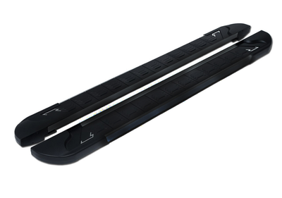 Боковые пороги RedLine Black (2 шт., алюминий) для Honda CRV 2007-2011 гг