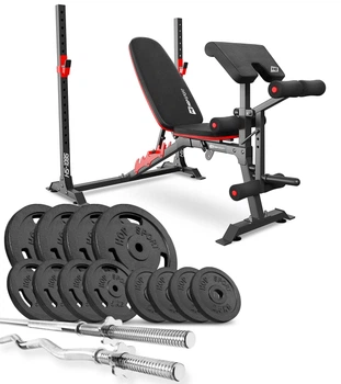 Набор Hop-Sport Strong 108кг со скамьей HS-1095