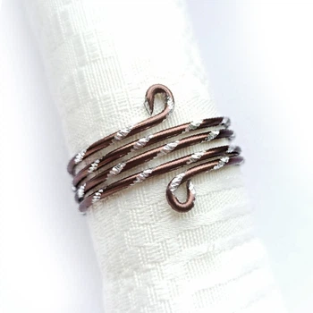 Набір кілець для серветок YourHouse Twist Chocolate (4 шт.) T13665
