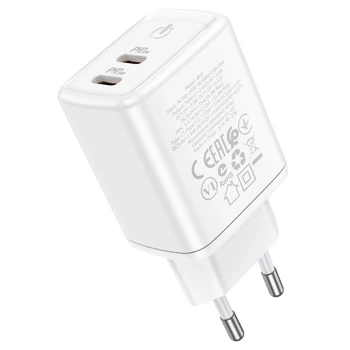 Зарядне мережеве BOROFONE BN9 Reacher (2/PD 35W) Білий