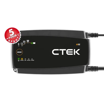 Автоматическое зарядное устройство для аккумуляторов CTEK M15 EU WET, EFB, Ca/Ca, AGM, GEL, LiFePO4, Li-Fe, Li-iron, LFP (40-192)