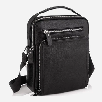 Сумка-планшет мужская кожаная Tiding Bag M5608-1A Черная