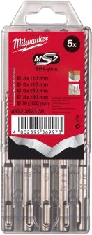Набор из 5 буров Milwaukee SDS-plus (4932352801)