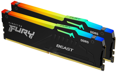 Оперативная память Kingston Fury DDR5-6000 16384MB PC5-48000 (Kit of 2x8192) Beast RGB AM5 Black (KF560C36BBEAK2-16)