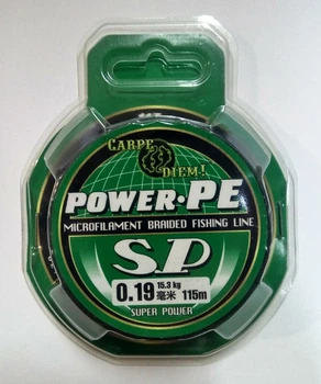 Шнур Carpe Diem Power PE green 15,3 кг 115 м 0,19 мм