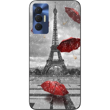 Бампер силиконовый чехол SMTT для Tecno Spark 8P с картинкой Париж