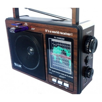Аккумуляторный радиоприемник GOLON RX-9966 UAR с USB mp3 (89571956TY)