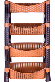 Этажерка 4-х ярусная Violet House Роттанг Гелакси 77.5х45х30.5 см Caramel (0740 Роттанг Гелакси CARAMEL)
