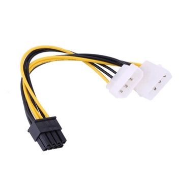 Кабель-перехідник 8 pin - 2*Molex 4 pin 15см Voltronic для живлення відеокарти (11336)
