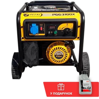 Бензиновий генератор PEZAL PGG3100XK + олива (3.3 кВт)