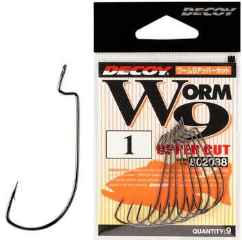 Крючок офсетный Decoy Worm9 Upper Cut 3/0, 7 шт / уп