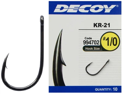 Крючок Decoy KR-21 Black Nickeled 01, 10 шт / уп