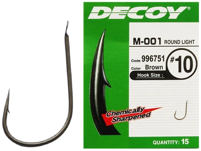 Крючок Decoy M-001 Round light 10, 15 шт / уп