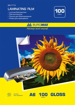Плівка для ламінування Buromax А6 111x15 мм 100 мкм 100 штук (BM.7774)