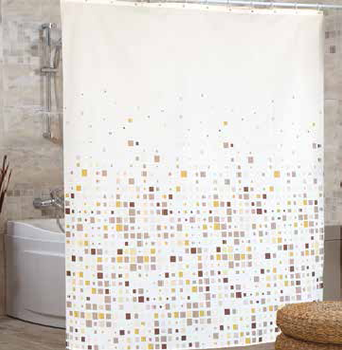 Штора для ванной тканевая Miranda Efes beige 180*200 см