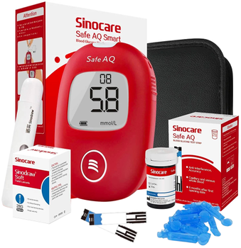 Глюкометр Sinocare Safe AQ Smart + 50 тест-смужок