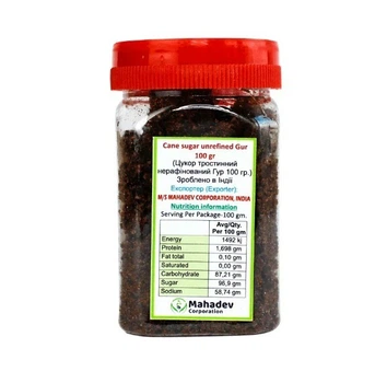 Натуральний цукор тростини Gur Mahadev (Індія) 500 г