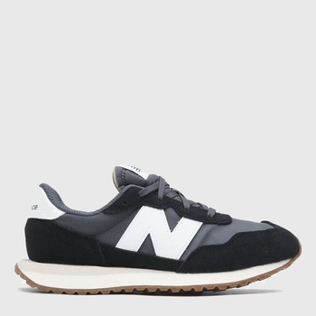 Buty sportowe damskie na platformie do kostki New Balance 237 GS237PF 37 24.1 cm Czarne (5904862457536)