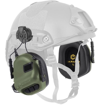 Професійні Активні Тактичні Навушники Earmor M31H для Шоломів FAST MT Олива Tan (16384) SP