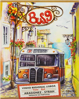Вино Bus 9 червоне сухе Syran-Aragonez 3 л 13% (5602523116111)