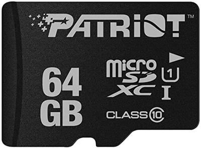 Карта памяти Patriot LX Series microSDXC 64GB Class 10 UHS-I U1 (PSF64GMDC10)
