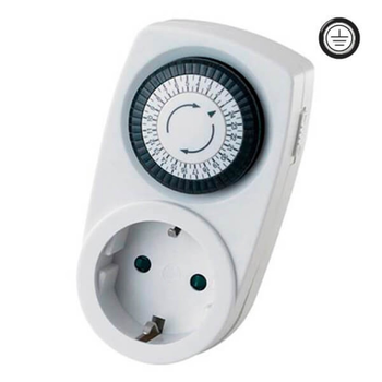 Механический суточный таймер времени Horoz Electric Timer-1 в розетку 220В