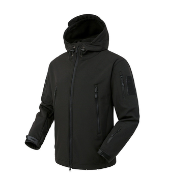 Куртка / вітровка тактична Softshell black (чорний) софтшелл Розмір L