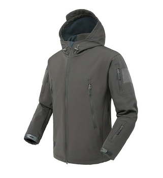 Куртка / вітровка тактична Softshell grey (сірий) софтшелл Розмір XXL