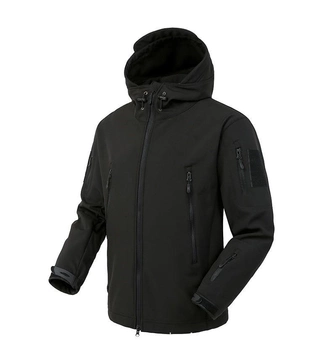 Куртка / вітровка тактична Softshell black (чорний) софтшелл Розмір M