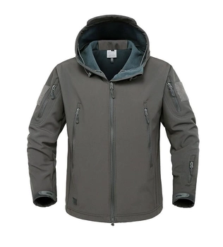 Куртка / ветровка тактическая Softshell grey (серый) софтшелл Размер M