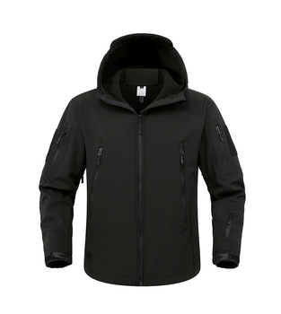 Куртка / вітровка тактична Softshell black (чорний) софтшелл Розмір 4XL