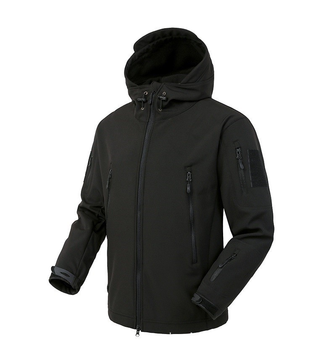 Костюм тактический софтшелл Softshell black (черный) Размер S