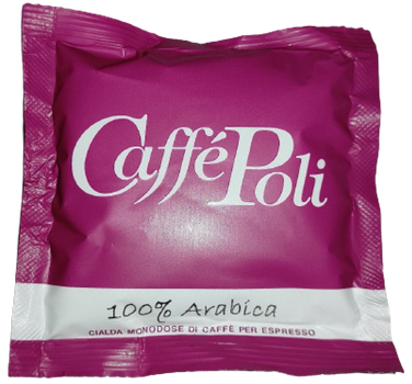 Кава в монодозах чалдах Caffe Poli 100% Арабіка 100 шт ESE 44 мм